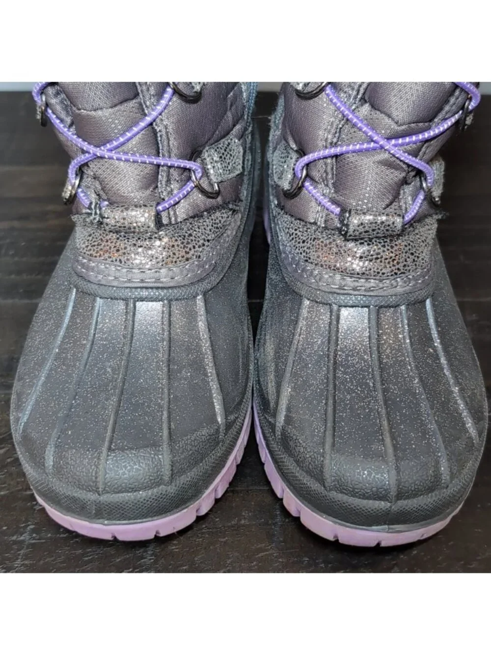 Elements Youth Girls Waterproof Star Pac Winter Boots Size 5 Grey Insulated
